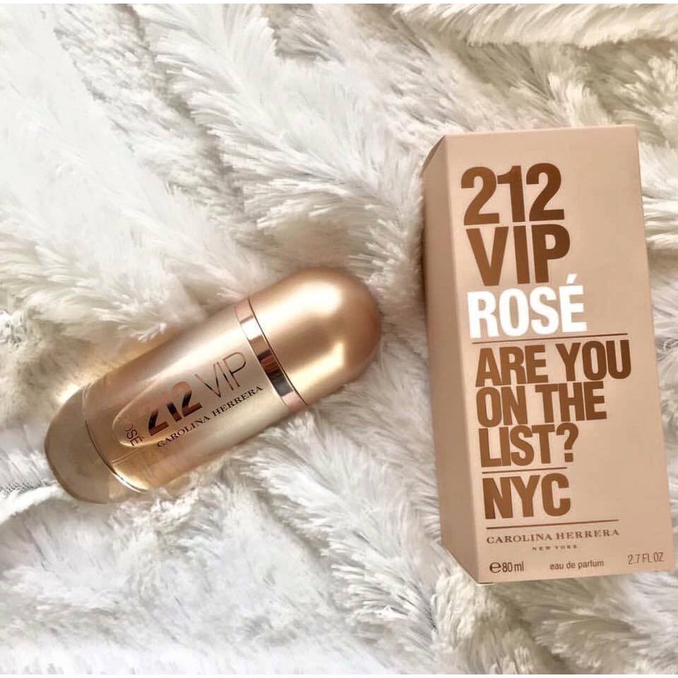 Nước hoa nữ Carolina Herrera 212 Vip Rose, nước hoa thơm lâu