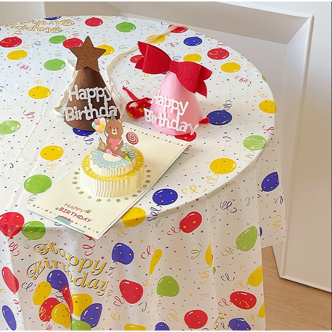 KHĂN TRẢI BÀN NYLON 1M3X1M8 TRANG TRÍ SINH NHẬT SỰ KIỆN (NHIỀU MÀU LỰA CHỌN)