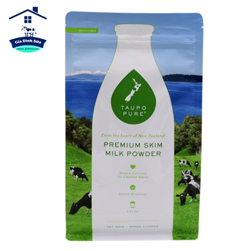 Sữa tươi Taupo tách béo từ New zealand cho người sợ béo bịch 800g
