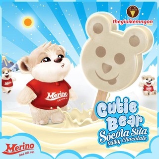 Kem gấu socola sữa Cutie Bear Merino Kool 64g