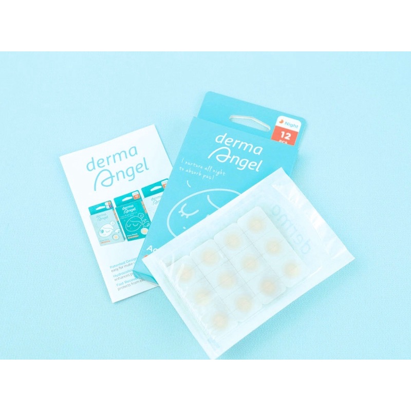 Miếng Dán Mụn Dùng Ban Đêm Derma Angel Acne Patch For Night 12 Miếng