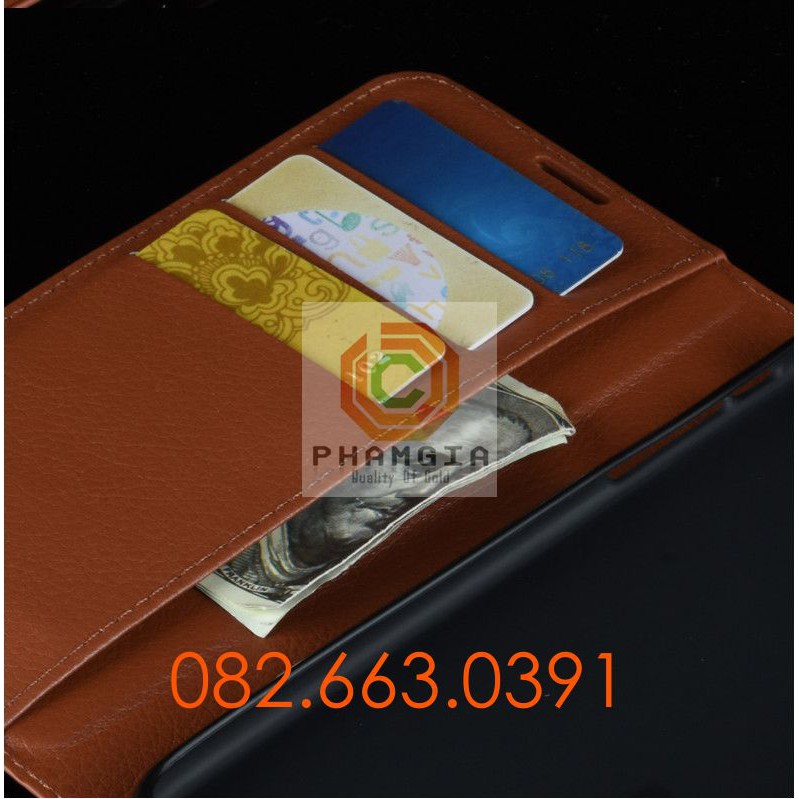 Bao da Nokia 7.2 chất liệu da sang trọng, có ngăn đựng thẻ siêu tiện lợi