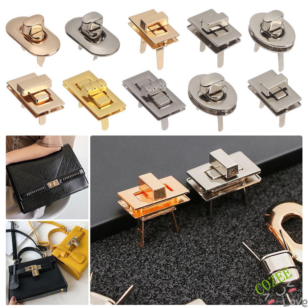 Khóa gài túi xách/ ví cầm tay bằng kim loại DIY tiện lợi