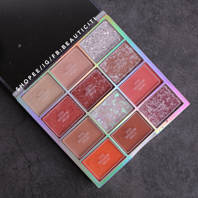 BẢNG PHẤN MÀU MẮT KIM TUYẾN TRẮNG 12 Ô LAMEILA | BigBuy360 - bigbuy360.vn