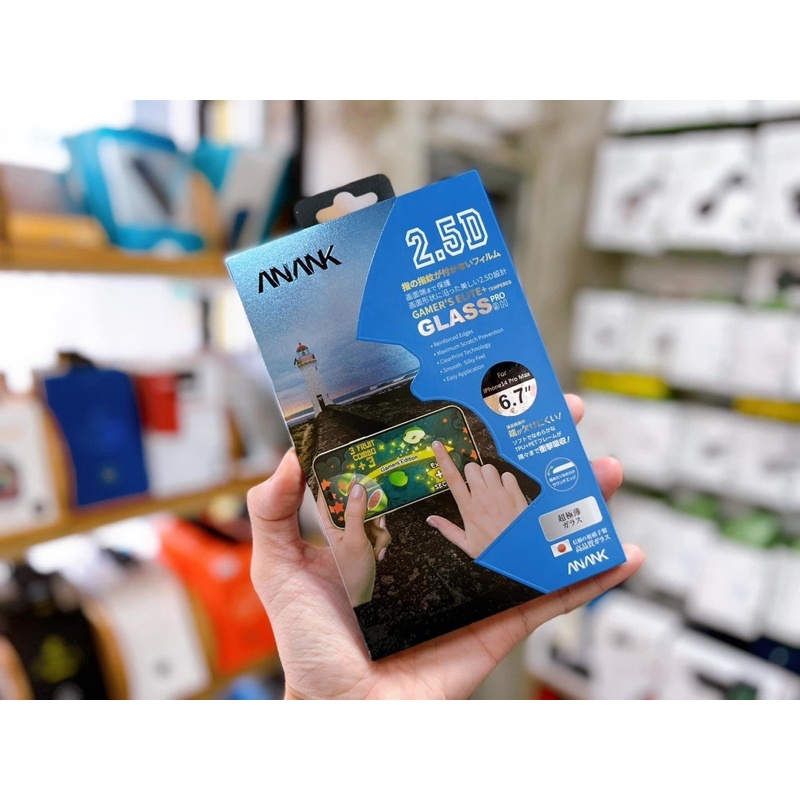 Kính cường lực Anank nhám chống Vân tay cho iPhone 14, 14 Pro, 14 Plus, 14 Pro Max Full màn hình cảm ứng siêu mượt