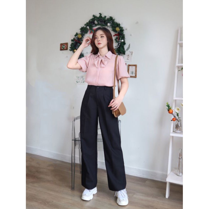 Quần WONDER HOUSE ống rộng dáng dài suông - Mango pant