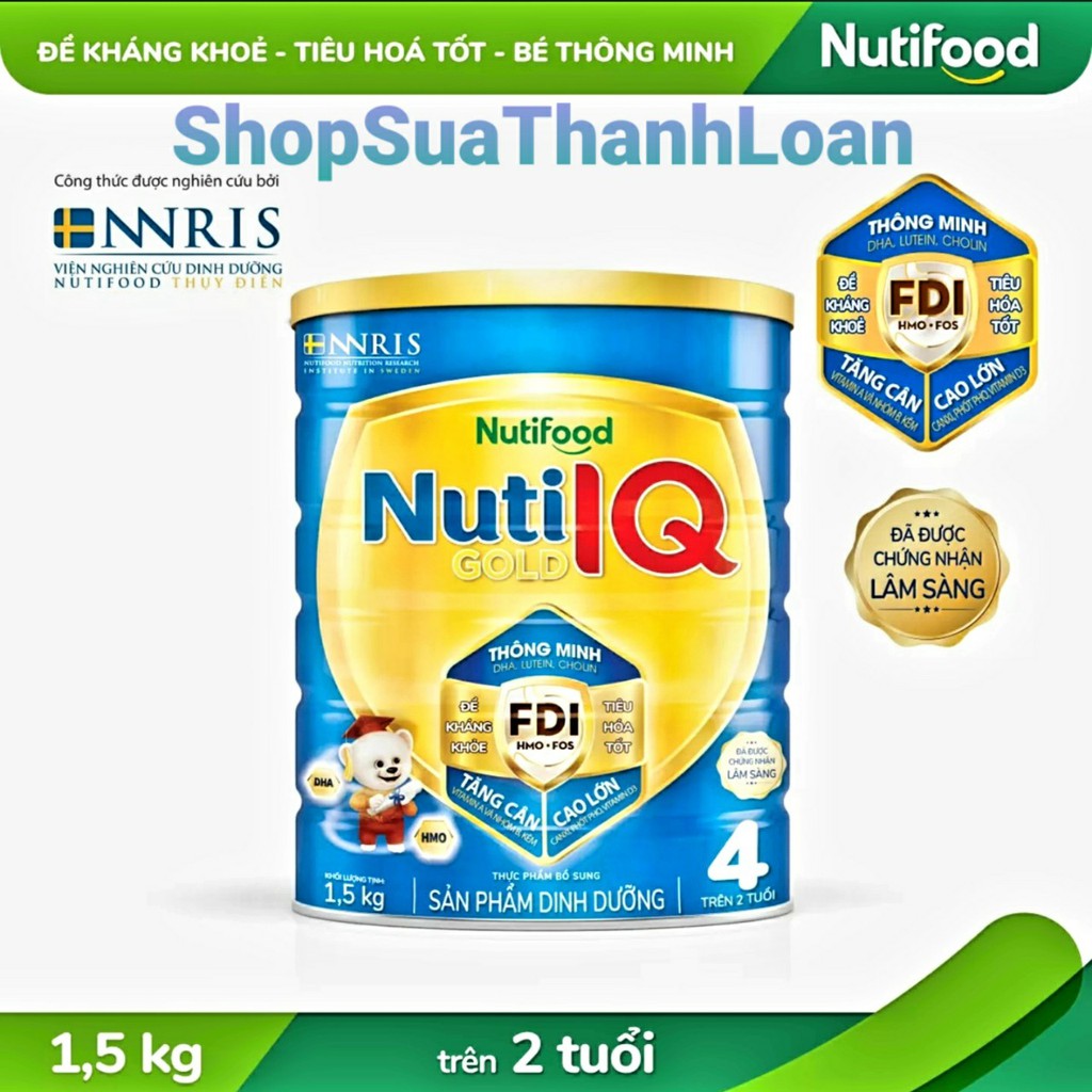 [HSD T11-2023] Sữa Bột Nutifood Nuti IQ Gold 4 - Hộp 1.5kg