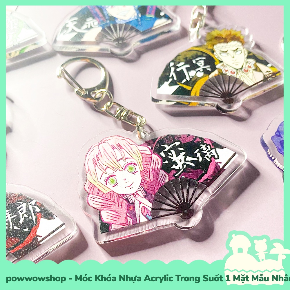 [Sẵn VN - Hỏa Tốc] Móc Khóa Nhựa Acrylic 1 Mặt Trong Suốt Mẫu Anime Manga Kimetsu No Yaiba Fan Arts
