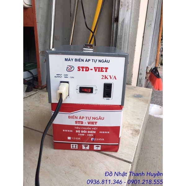 BỘ ĐỔI NGUỒN 220V SANG 100V 2000VA | Máy biến áp STD-VIET 2KVA | Standa trong nhà
