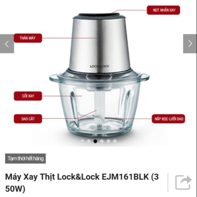 Phụ kiện CỐI XAY máy xay thịt lock&lock ejm161blk (350w)