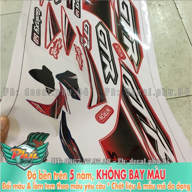 Tem rời Galxy GTR đỏ đen -1