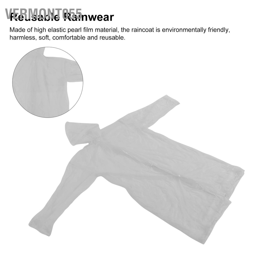 Có thể bán buôn Áo mưa di động chống thấm nước đa năng có mũ trùm và tay áo thể tái sử dụng cho người lớn Unisex Vermont055 Hàng giao ngay