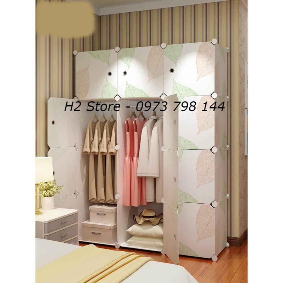 [MẪU BÁN CHẠY] TỦ NHỰA LẮP GHÉP 12 Ô HÌNH LÁ PHONG ĐỂ ĐỒ ĐA NĂNG THÔNG MINH sâu 47cm