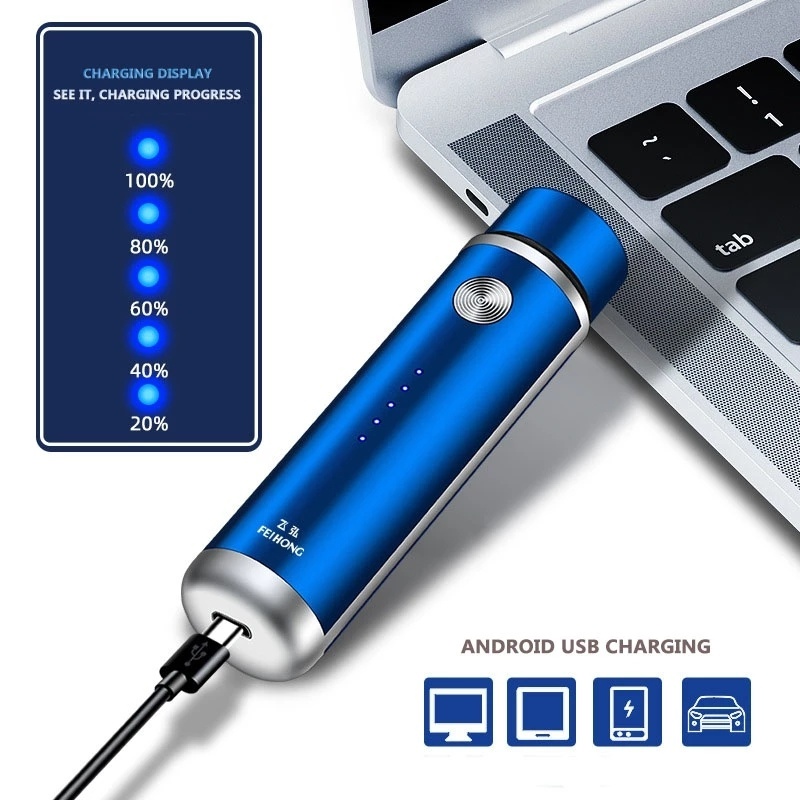 Máy Cạo Râu Điện Tử Mini Di Động Sạc USB Đa Năng Cho Nam