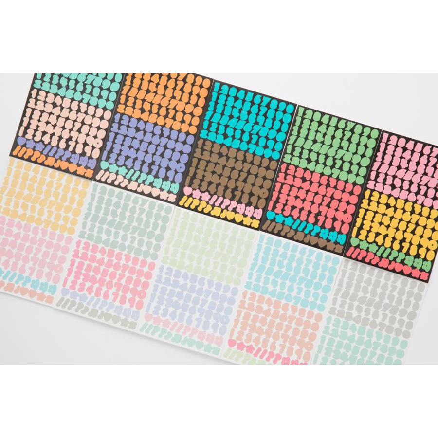 Set 10 Tấm Sticker ARTBOX Hàn Quốc Hình Số Hai Màu Đậm Nhạt