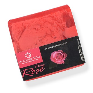 Xà Bông Thiên Nhiên Handmade eccomorning Hình Vuông Hương Hoa Hồng - Rose Soap