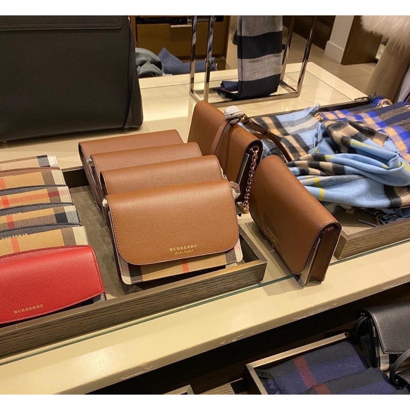 Túi bbr da bò thật size 20cm fullbox