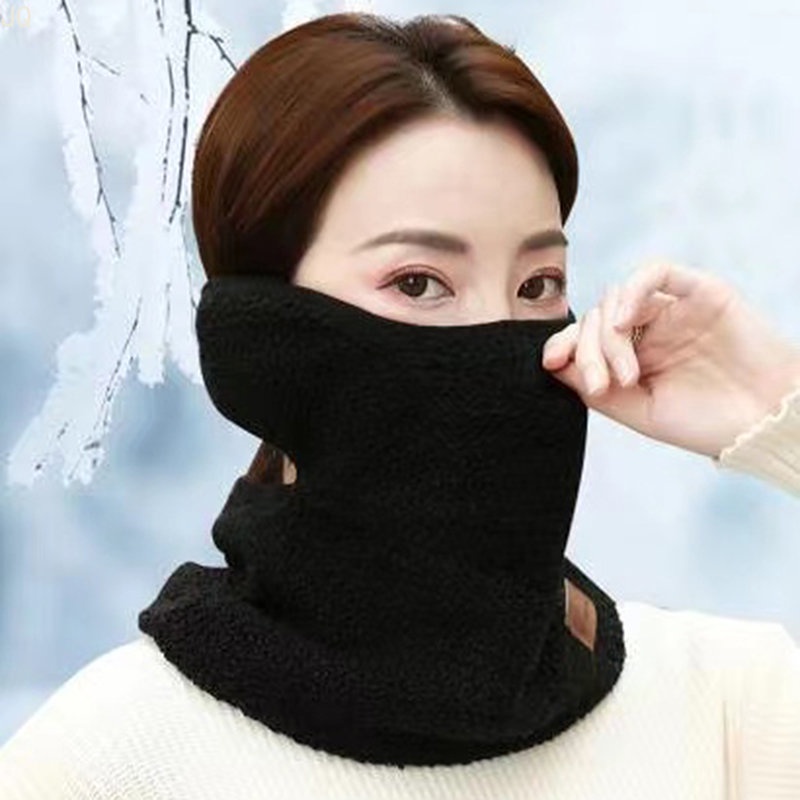 Mặt Nạ Lông Cừu Dày Che Phủ Tai Chống Gió Giữ Ấm Mùa Đông Cho Nữ