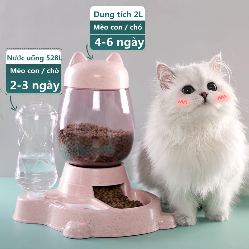 Khay Đựng Thức Ăn Tự Động Cho Thú Cưng，Dụng Cụ Cho Thú Cưng Ăn Uống Tự Động Tiện Lợi