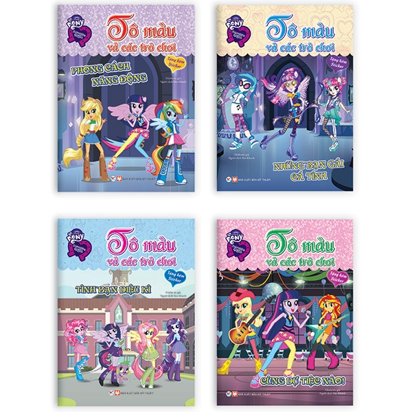 Sách - Bộ Sách My Little Pony - Tô Màu Và Các Trò Chơi (Bộ 4 Cuốn)