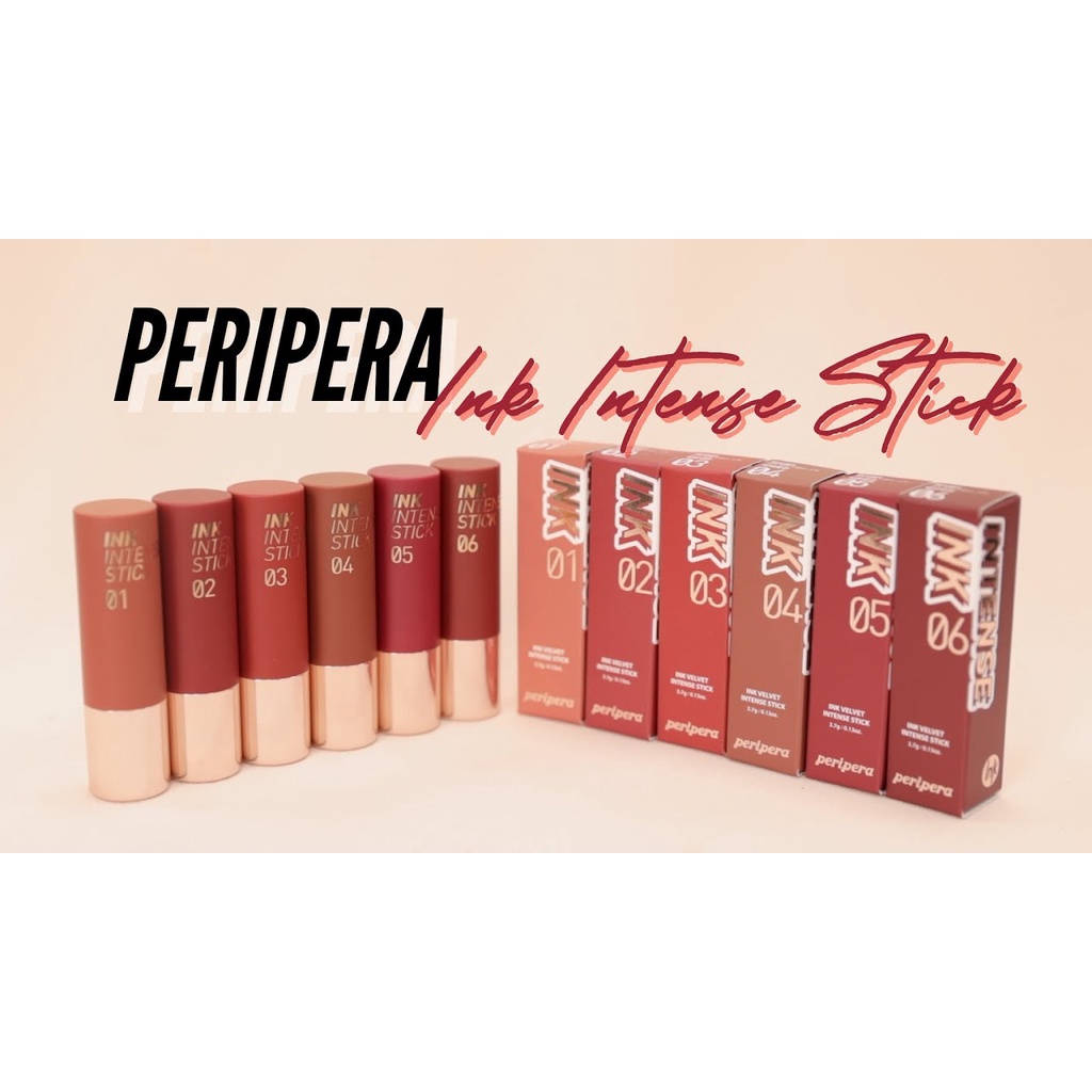 Son thỏi Peripera Ink V.elvet Intense Stick lên màu môi chuẩn - HONGS BEAUTY