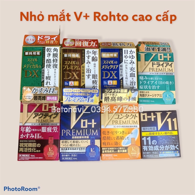 Nhỏ mắt cao cấp V+ Rohto