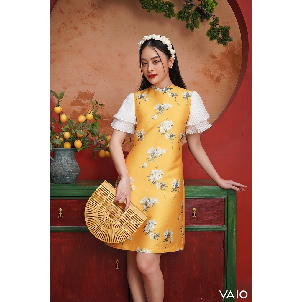 Áo Dài Cách Tân Họa Tiết Hoa Thiết Kế Cao Cấp NORICK
