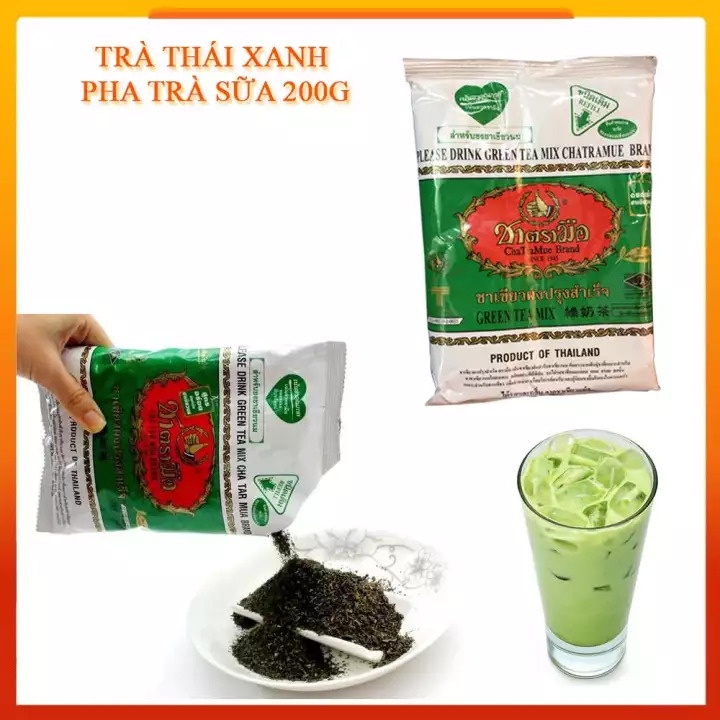 Trà Thái xanh 200gr hàng loại 1, nguyên liệu pha trà sữa Thái