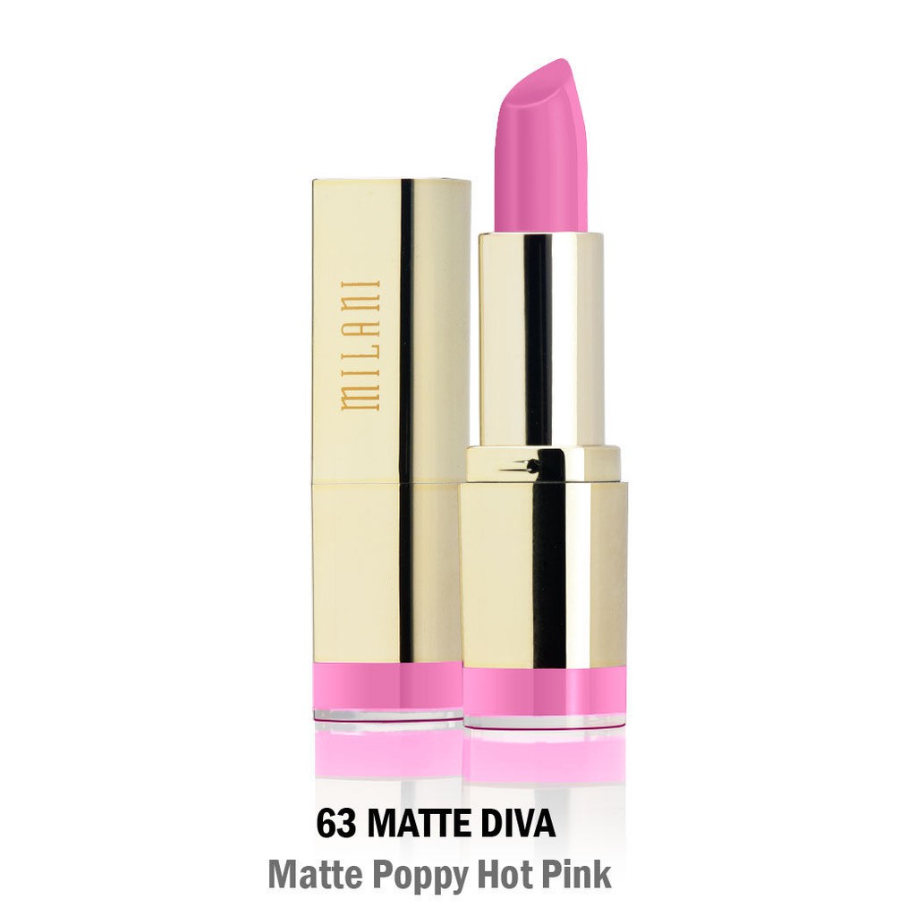 Son lì Milani mầu hồng cánh sen Matte Diva 63- Made in USA