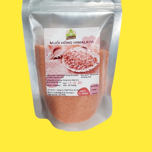 Muối hồng Himalaya nhập khẩu Pakistan Túi 1Kg