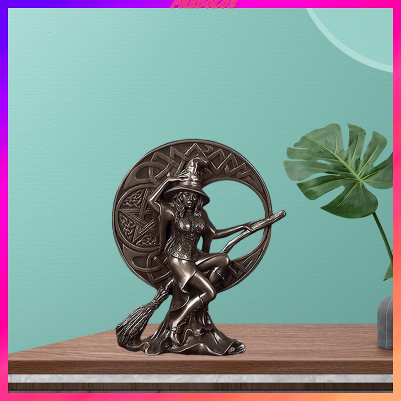 Witch Figurines Witchcraft Sculpture Office Statue Deco