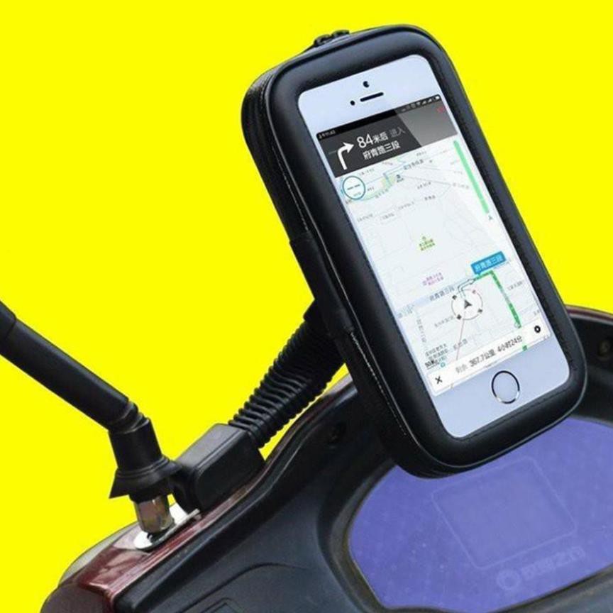 Túi balo đựng điện thoại chống nước có khung gắn tay càm lái xe đạp xe máy xe tay gas