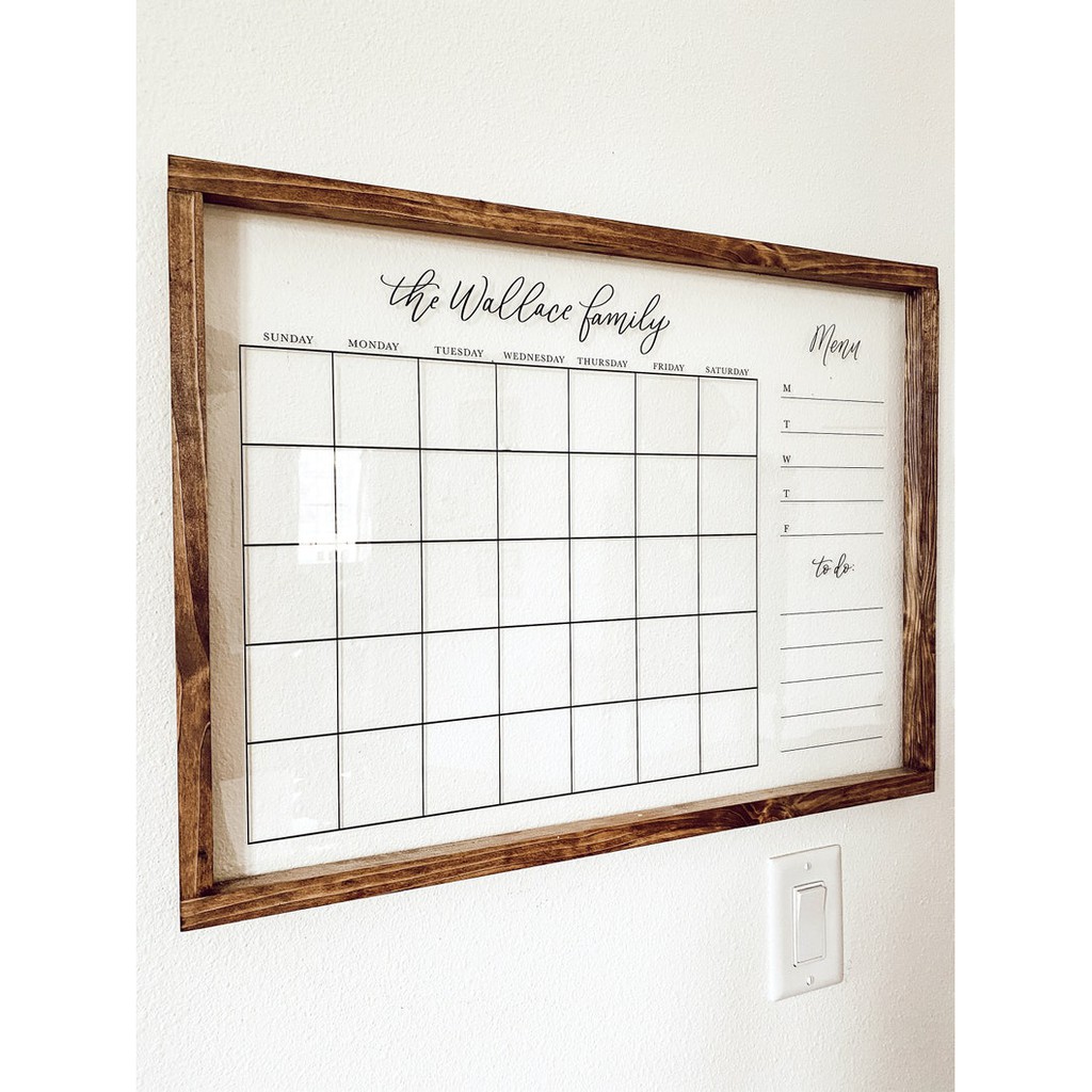 Bảng Calendar Treo Tường Dùng Để Ghi Chú Những Điều Cần Làm Trong Ngày, Đã Bao Gồm Khung Chất Liệu Mica Acrylic
