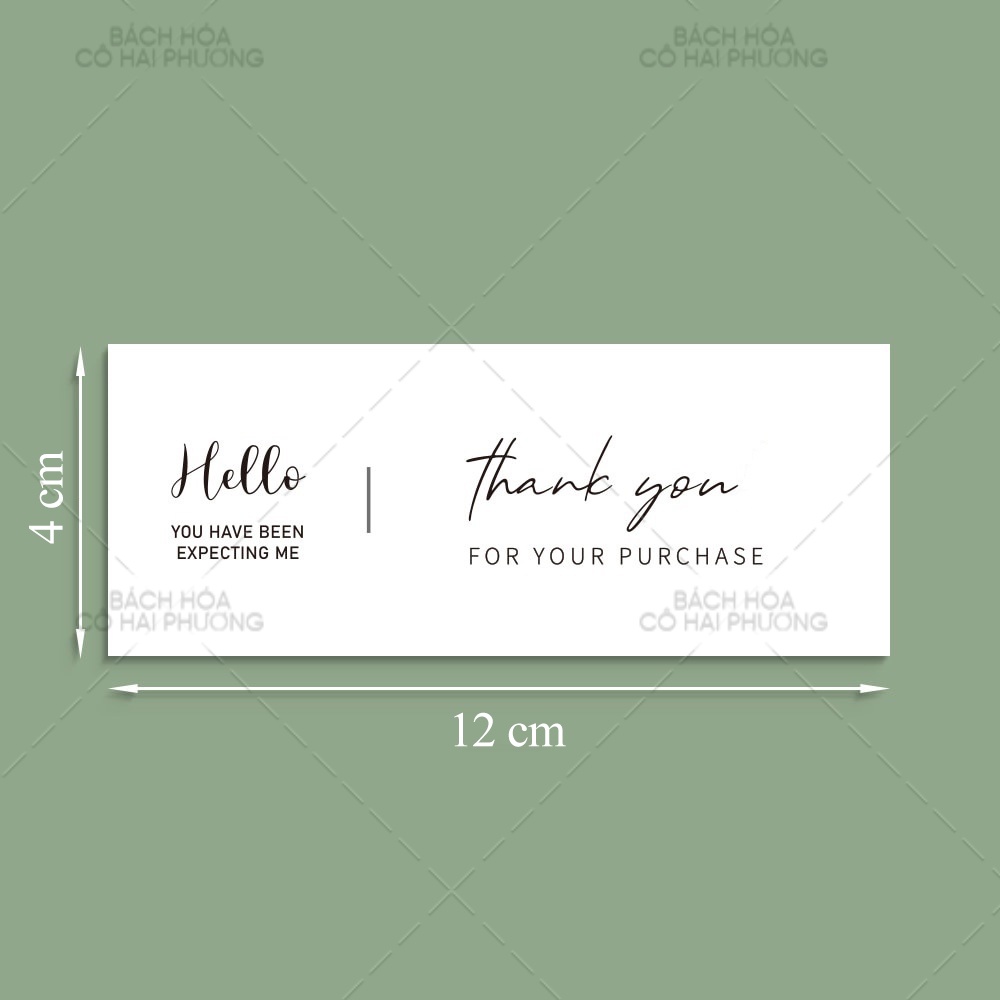 SET 8 TEM DÁN/ STICKER THANK YOU, TEM NIÊM PHONG/TEM DÁN HỘP CARTON ĐÓNG GÓI - Mẫu Hi beauty