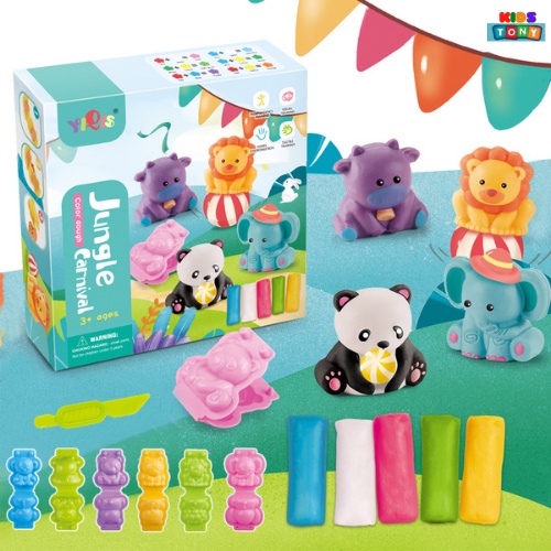 Đất nặn khủng long kèm khuôn nhiều mầu sắc,đồ chơi sáng tạo giáo dục sớm cho bé Tonykids