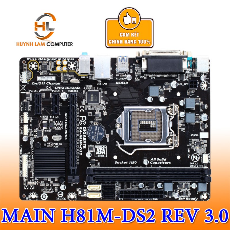 Main Gigabyte H81M-DS2 rev. 3.0-Socket 1150