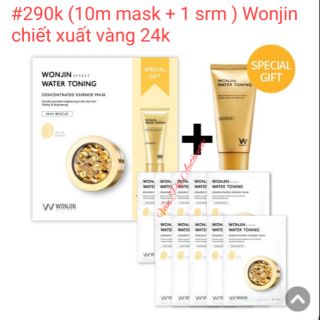 MẶT NẠ WONJIN CHIẾT XUẤT VÀNG 24K ( TẶNG KÈM SỮA RỬA MẶT)