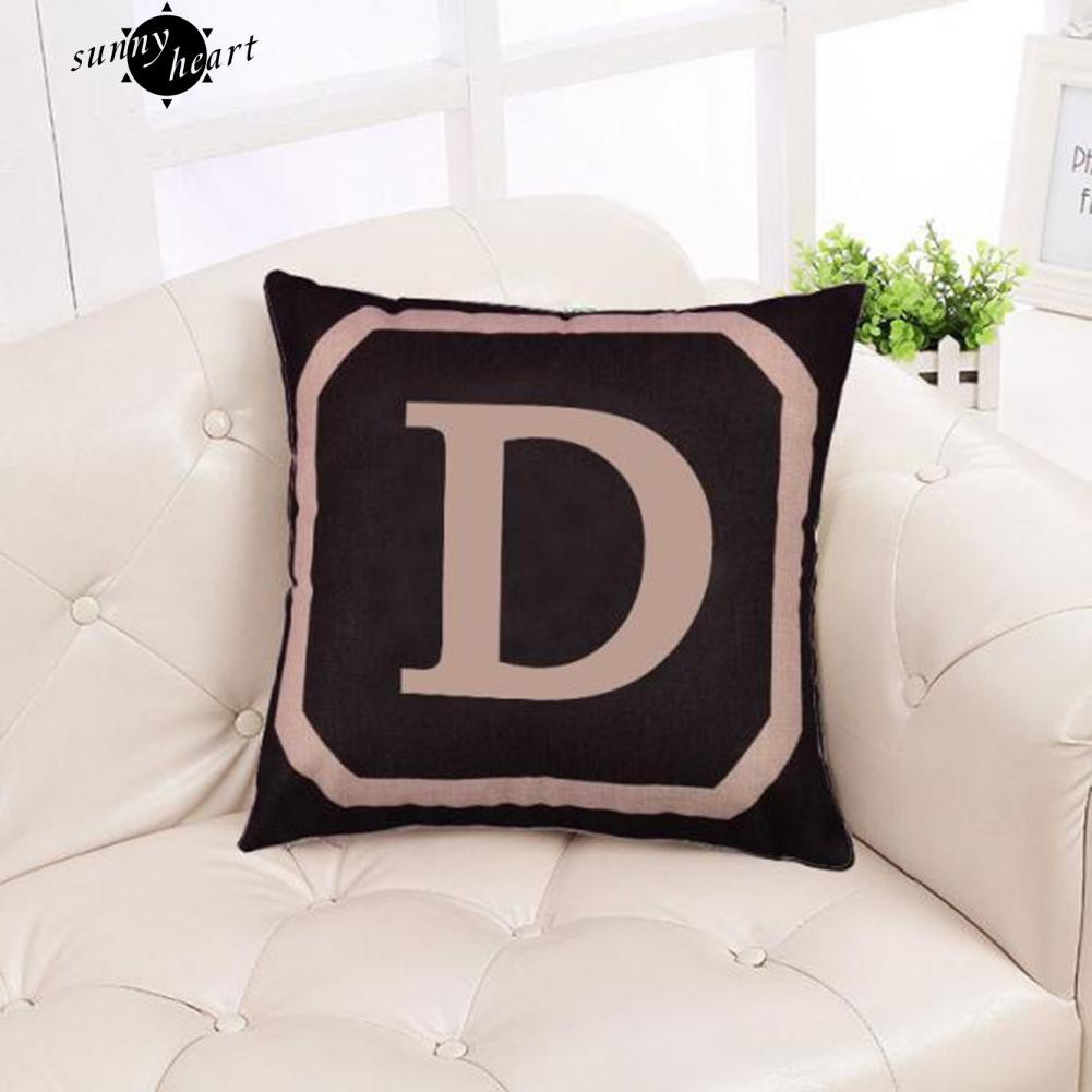 Bao Gối Tựa Lưng In Hình Chữ Cái Nhiều Màu Sắc Dùng Cho Ghế Sofa Giường Ngủ