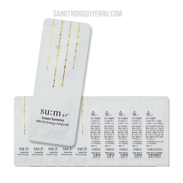 Gói Tinh Chất Dưỡng Da Su:m37 Losec Summa Miracle Energy Ampoule 1ml - Dưỡng Trắng Và Tái Tạo Các Tế Bào Da Tươi Trẻ