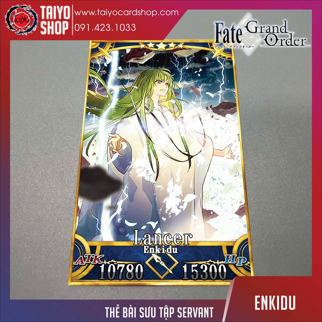 Thẻ bài custom card bánh xốp anime Fate/Grand Order FGO để sưu tầm tự chọn Enkidu