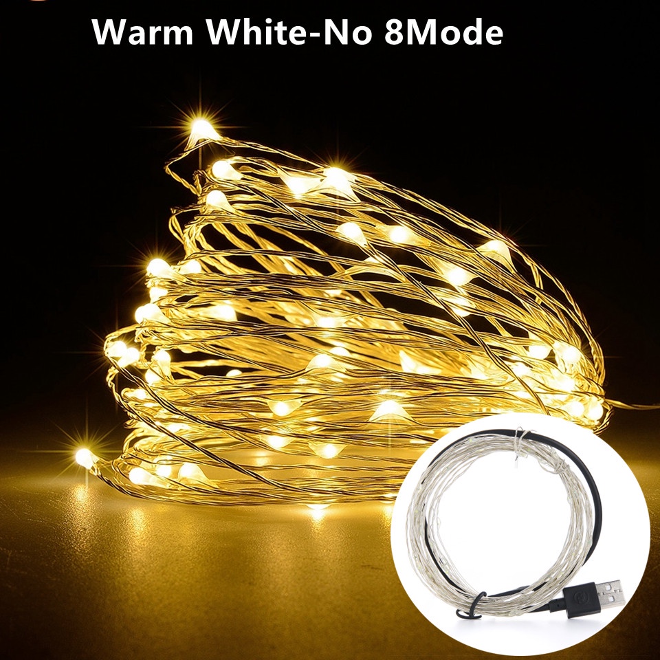 Dây đèn led OSIDEN trang trí 10m 100 bóng 8 chế độ với điều khiển từ xa
