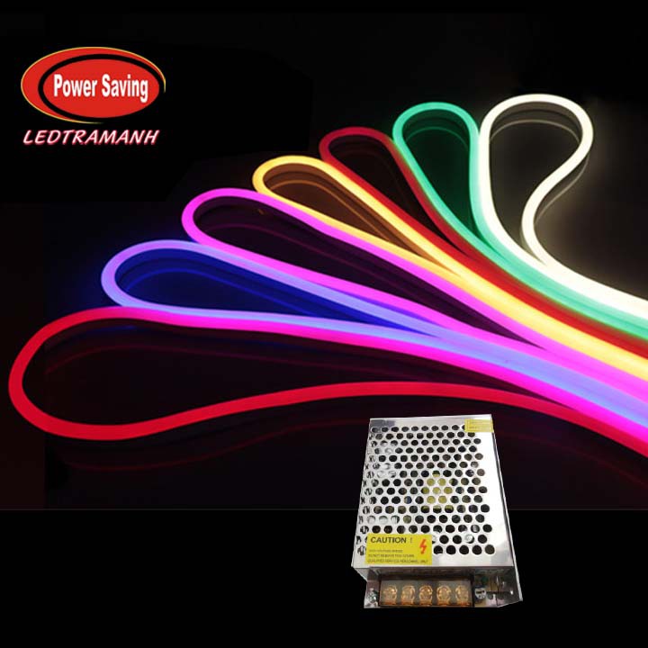 Bộ led dây neon 12v 5met + nguồn 12v 5ampe