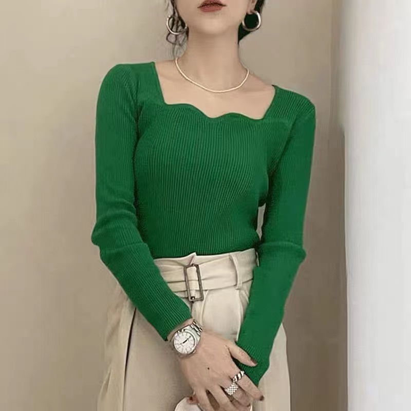 NRVP Áo Sweater Dệt Kim Dài Tay Thiết Kế Mới Thời Trang Theo Phong Cách Hàn Quốc Cho Nữ