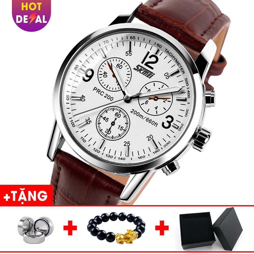 Đồng hồ nam dây da cao cấp SKMEI SK016 - Vemz Watches