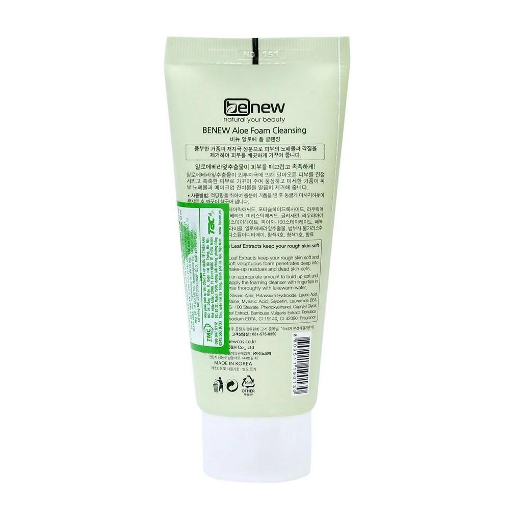 Sữa rửa mặt BENEW Aloe Foam Cleasing 100ml