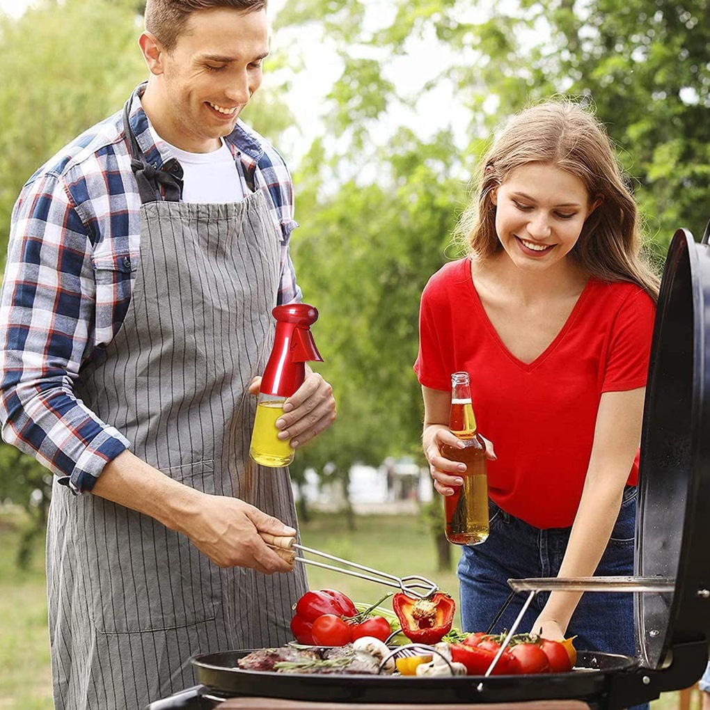 Barbeque Cooking Oil Spray Bottle Seasoning Transparent Anti-leak Sprayer Soy Sauce Portable Dispenser Kitchen Supplies