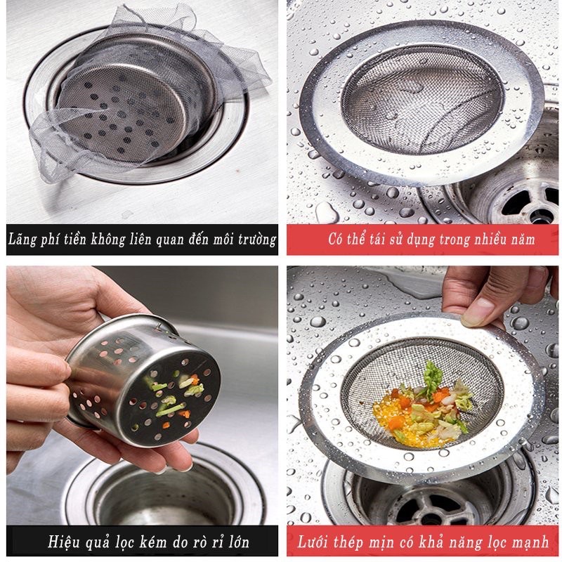 Lưới Lọc Rác Bồn Rửa Chén Inox Cao cấp