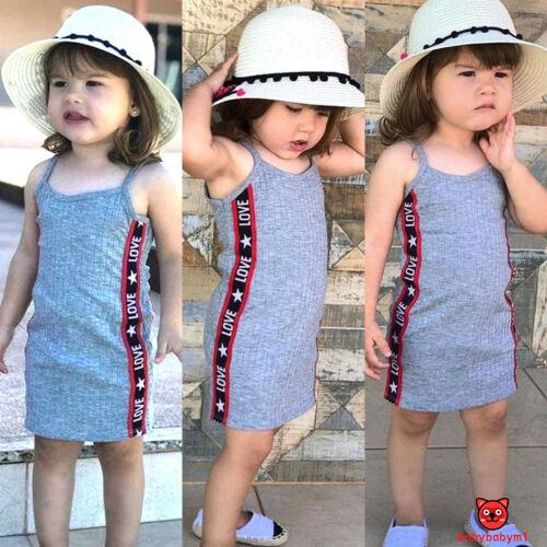 SK★-Baby Kid Girl Casual Solid Cotton Sleeveless Dress &amp;RAISE