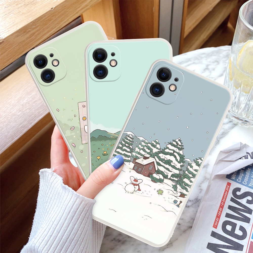 Ốp Điện Thoại Hình Thỏ Bốn Mùa Cho Xiaomi Mi Poco X3/-Pro/NFC Redmi 9/9A/9T /Note 7 8 9 Pro /10S 10 Pro Max