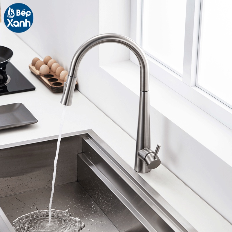 [FREESHIP HCM] Vòi Rửa Chén Nóng Lạnh Ecalite EF-K149S - Màu Inox